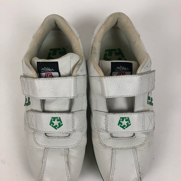 White and Green Tribal Streetwear Shoes Size 8 - Picture 8 of 12